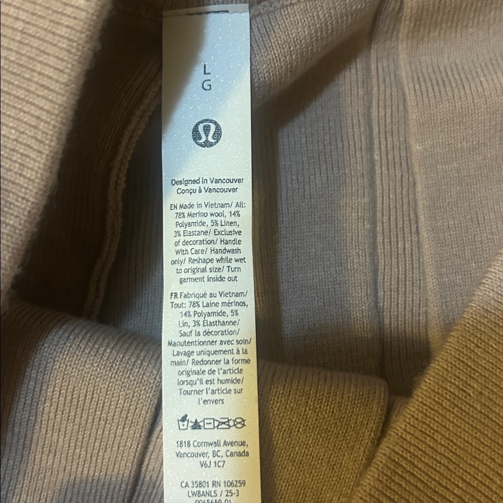 Lululemon Ribbed Merino Wool Pleated Skirt Heathered Mink Berry Multi - Picture 5 of 9